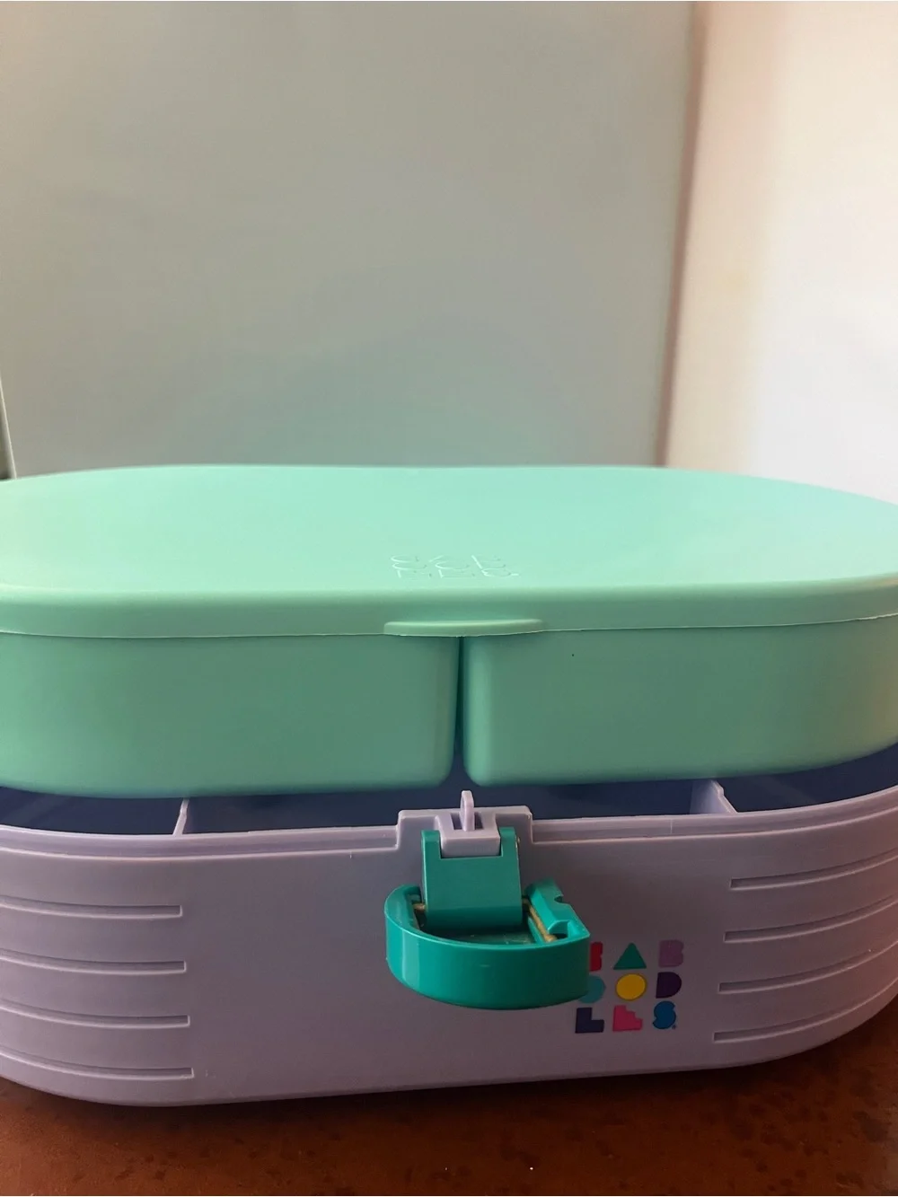 Caboodles Cosmetic Organizer in Mint and Lavender with Teal Accents